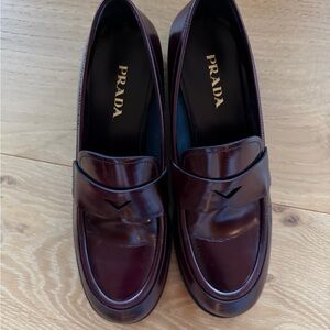 Vintage Prada Spazzolato Fume Leather Penny Loafers *No longer sold*